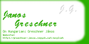 janos greschner business card